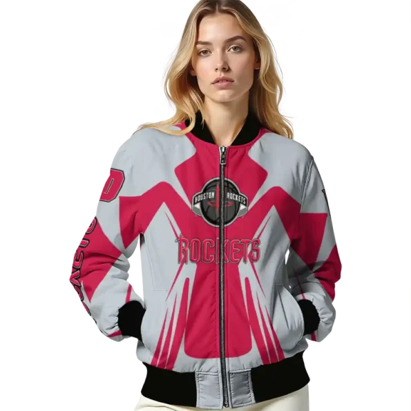 customized houston rockets spider mark red bomber jacket latest model