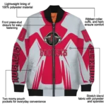 customized houston rockets spider mark red bomber jacket best selling