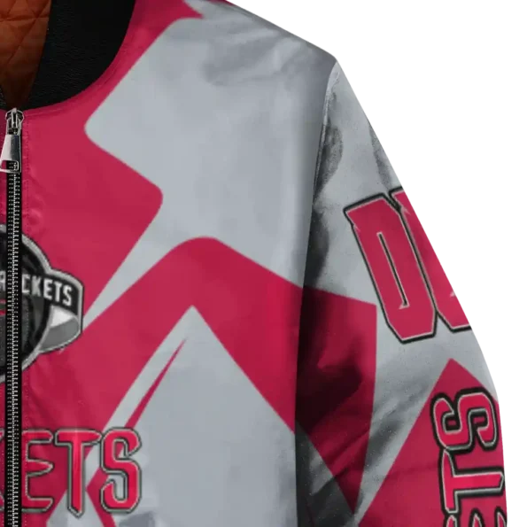 customized houston rockets spider mark red bomber jacket premium grade