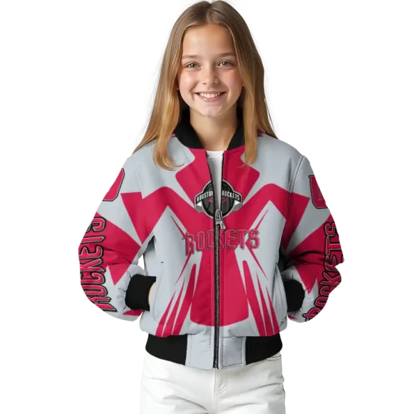 customized houston rockets spider mark red bomber jacket top rated