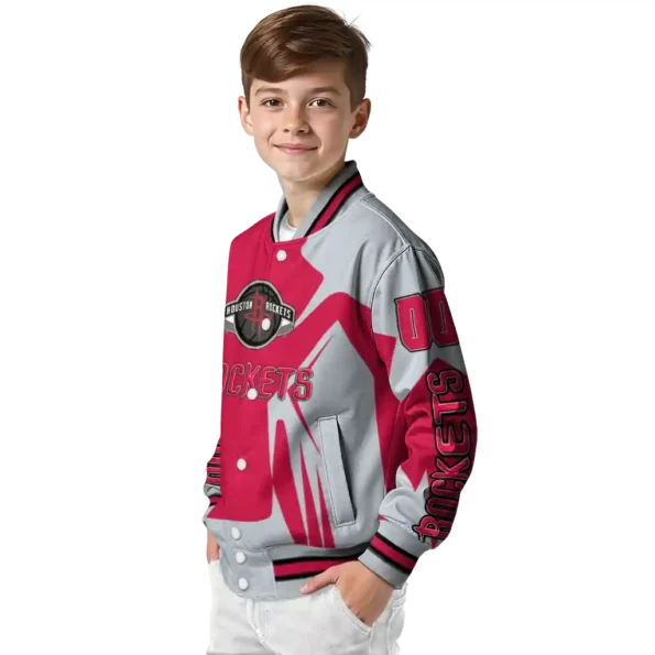 customized houston rockets spider mark red varsity jacket trendy.webp