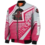 customized houston rockets star burst red bomber jacket best selling