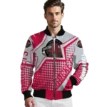 customized houston rockets star burst red bomber jacket best selling