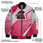 customized houston rockets star burst red bomber jacket best selling