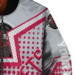 customized houston rockets star burst red bomber jacket best selling