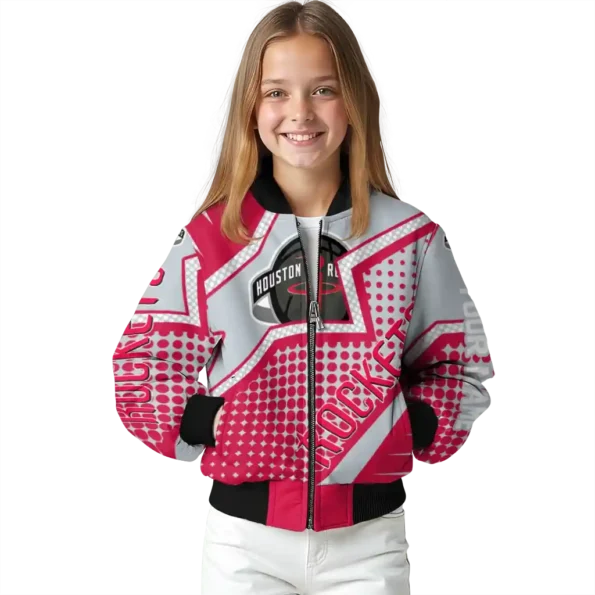 customized houston rockets star burst red bomber jacket top rated