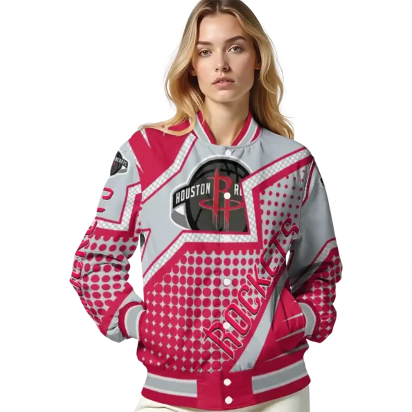 customized houston rockets star burst red varsity jacket latest model.webp