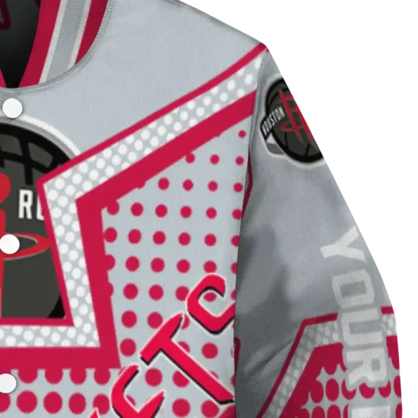 customized houston rockets star burst red varsity jacket premium grade.webp