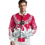 customized houston rockets winged blaze red white varsity jacket best selling.webp