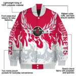 customized houston rockets winged blaze red white varsity jacket best selling.webp