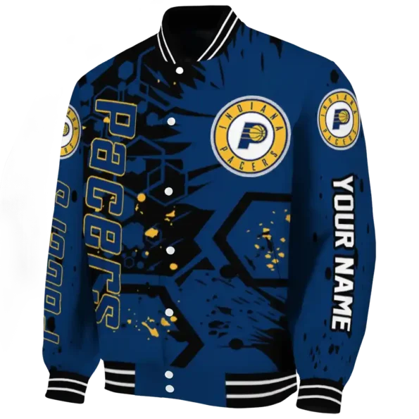 customized indiana pacers hexagon cluster blue black varsity jacket best selling.webp