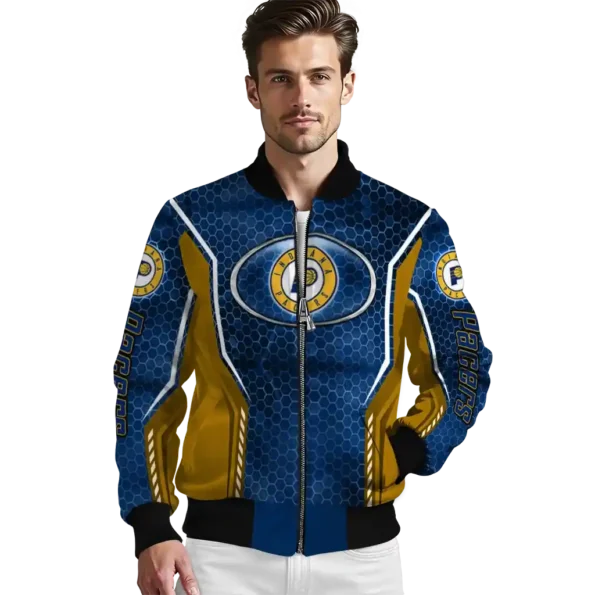 customized indiana pacers power plate blue bomber jacket high quality