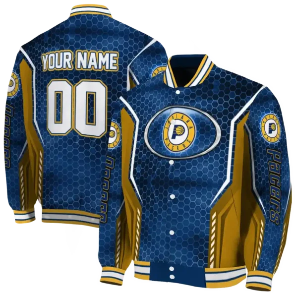 customized indiana pacers power plate blue varsity jacket fashion forward.webp