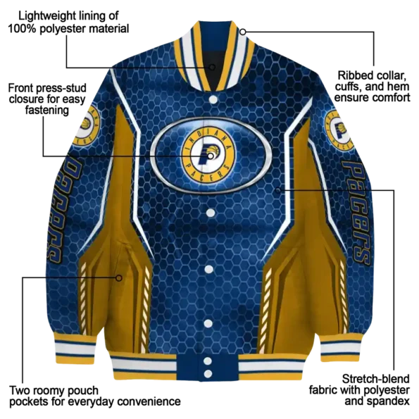 customized indiana pacers power plate blue varsity jacket new arrival.webp