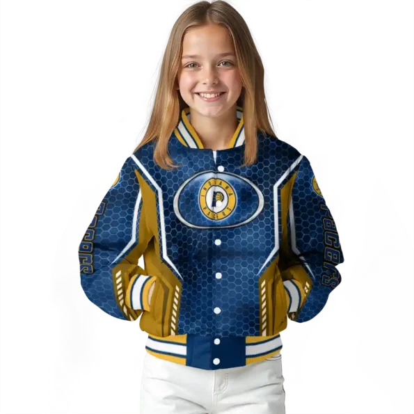 customized indiana pacers power plate blue varsity jacket top rated.webp