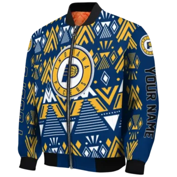 customized indiana pacers pyramid shapes blue bomber jacket best selling