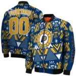 customized indiana pacers pyramid shapes blue bomber jacket best selling