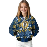 customized indiana pacers pyramid shapes blue bomber jacket best selling