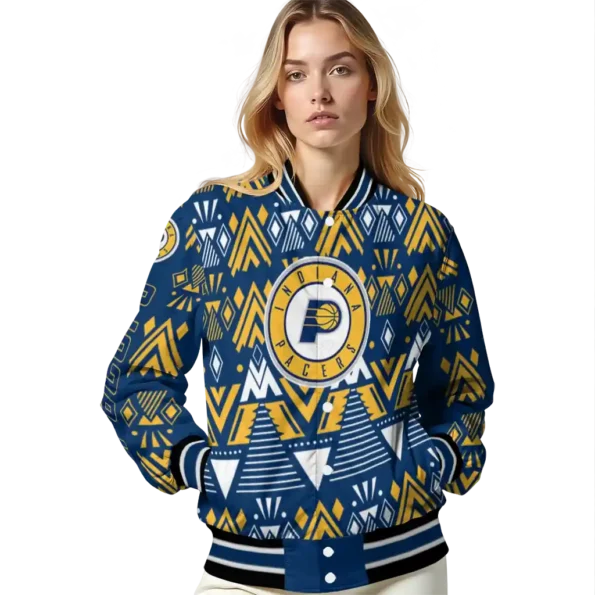 customized indiana pacers pyramid shapes blue varsity jacket latest model.webp