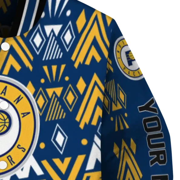 customized indiana pacers pyramid shapes blue varsity jacket premium grade.webp