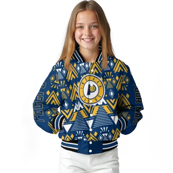 customized indiana pacers pyramid shapes blue varsity jacket top rated.webp
