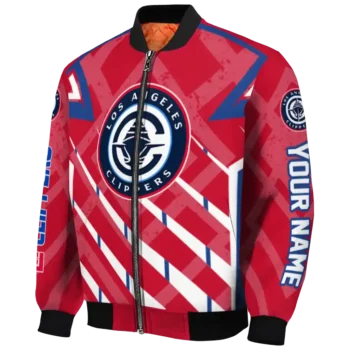 customized los angeles clippers chevron angles red bomber jacket best selling