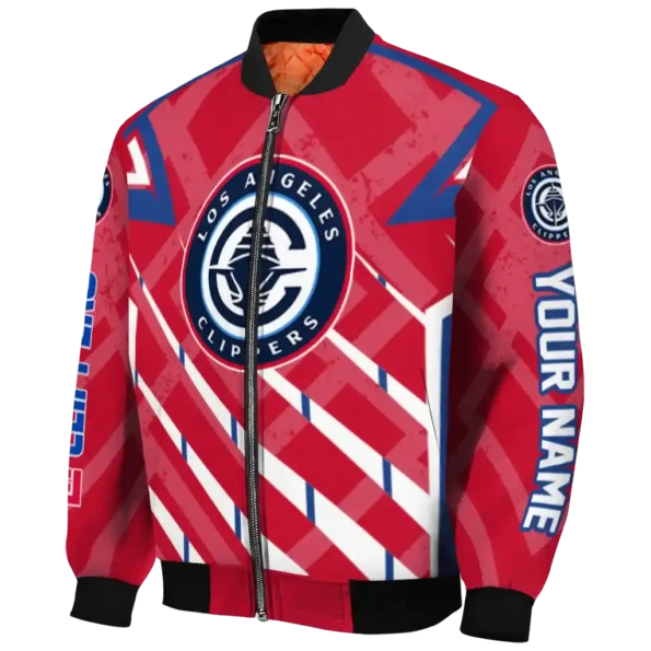 customized los angeles clippers chevron angles red bomber jacket best selling