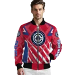 customized los angeles clippers chevron angles red bomber jacket best selling