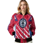 customized los angeles clippers chevron angles red bomber jacket best selling