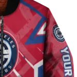 customized los angeles clippers chevron angles red bomber jacket best selling