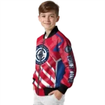 customized los angeles clippers chevron angles red bomber jacket best selling