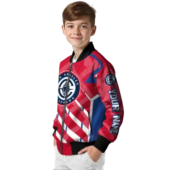 customized los angeles clippers chevron angles red bomber jacket trendy