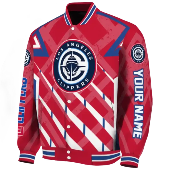 customized los angeles clippers chevron angles red varsity jacket best selling.webp
