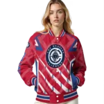 customized los angeles clippers chevron angles red varsity jacket best selling.webp