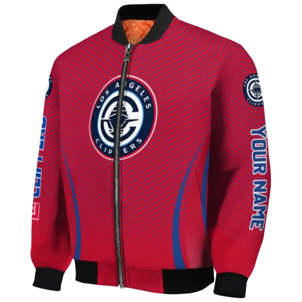 customized los angeles clippers chevron arrow red bomber jacket best selling