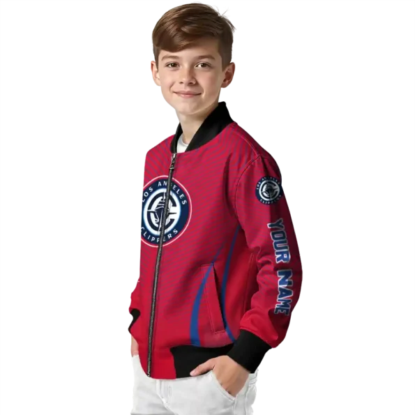 customized los angeles clippers chevron arrow red bomber jacket trendy