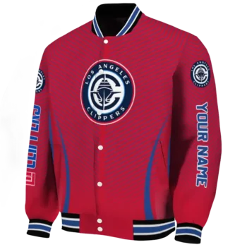 customized los angeles clippers chevron arrow red varsity jacket best selling.webp