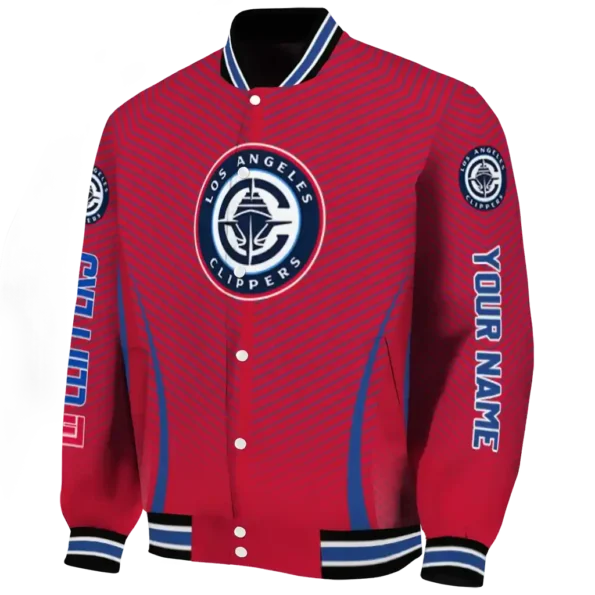 customized los angeles clippers chevron arrow red varsity jacket best selling.webp