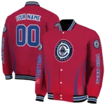 customized los angeles clippers chevron arrow red varsity jacket best selling.webp