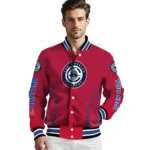 customized los angeles clippers chevron arrow red varsity jacket best selling.webp