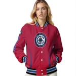 customized los angeles clippers chevron arrow red varsity jacket best selling.webp