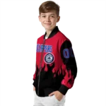 customized los angeles clippers flame border red black bomber jacket best selling