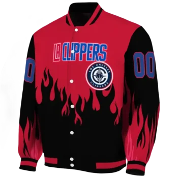 customized los angeles clippers flame border red black varsity jacket best selling.webp