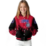 customized los angeles clippers flame border red black varsity jacket best selling.webp