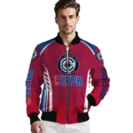 customized los angeles clippers hexagon grid red bomber jacket best selling