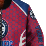 customized los angeles clippers hexagon grid red bomber jacket best selling