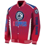 customized los angeles clippers hexagon grid red varsity jacket best selling.webp