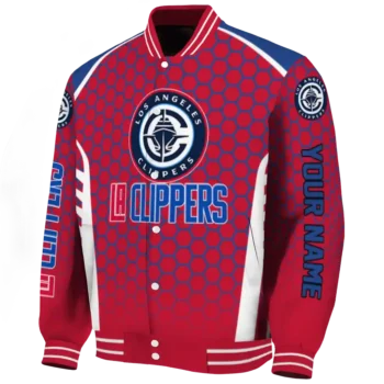 customized los angeles clippers hexagon grid red varsity jacket best selling.webp