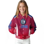 customized los angeles clippers hexagon grid red varsity jacket best selling.webp