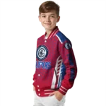 customized los angeles clippers hexagon grid red varsity jacket best selling.webp
